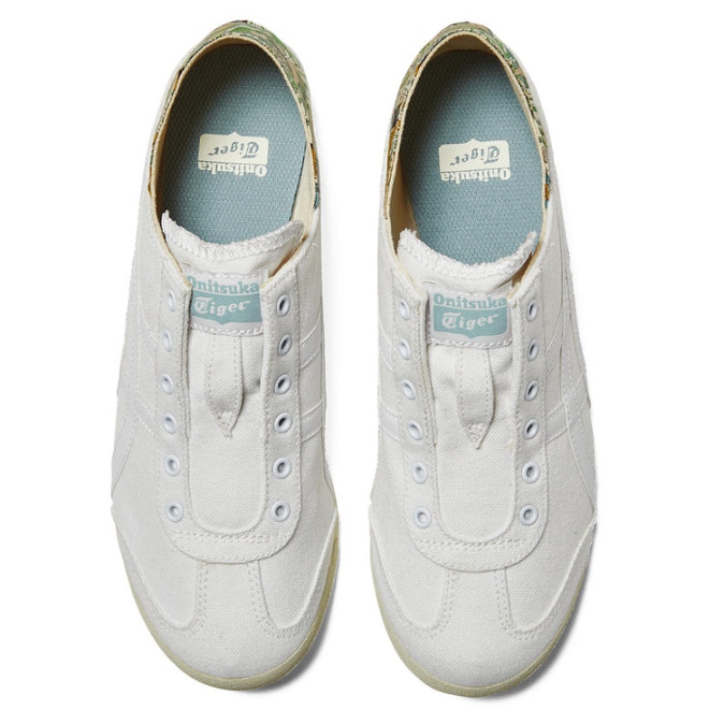 White / Light Green Women's Onitsuka Tiger Paraty Mexico 66 Paraty Online India | U3V-7425