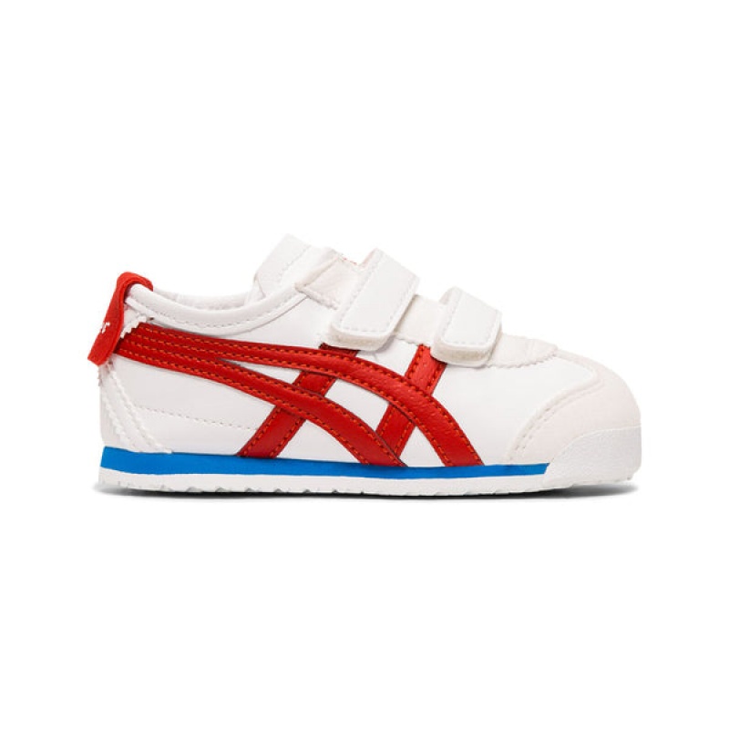 White / Red Kids\' Onitsuka Tiger Baja Mexico 66 Online India | X0O-5334