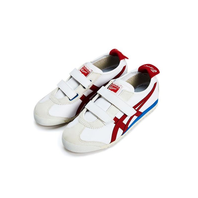 White / Red Kids' Onitsuka Tiger Baja Mexico 66 Online India | A4U-0229