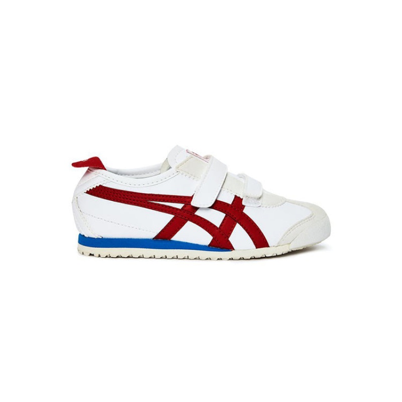 White / Red Kids\' Onitsuka Tiger Baja Mexico 66 Online India | A4U-0229