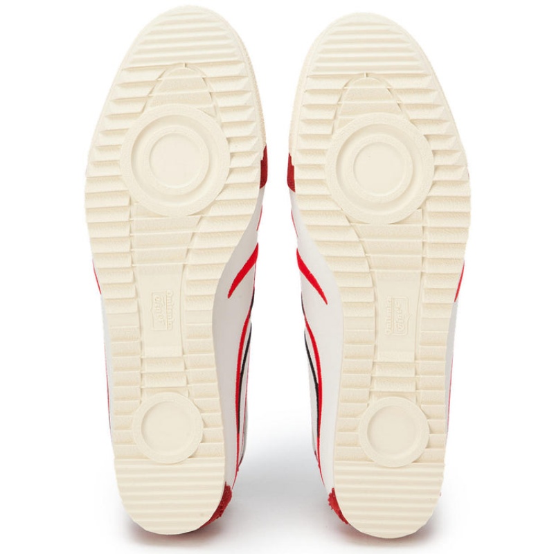 White / Red Men's Onitsuka Tiger Deluxe Mexico 66 Online India | T6I-8808