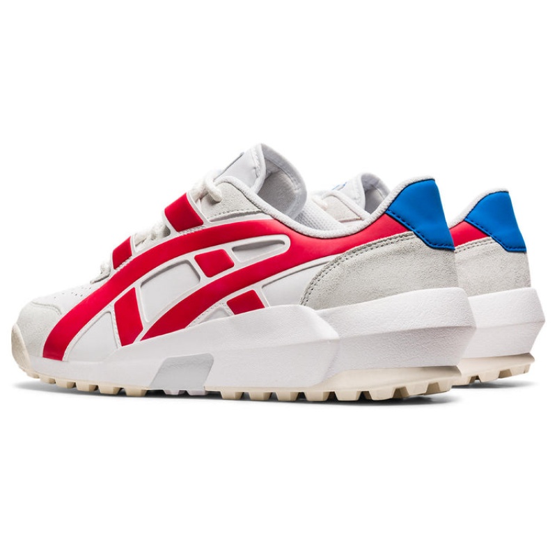 White / Red Women's Onitsuka Tiger Big Logo Trainer Sneakers Online India | O3H-9776