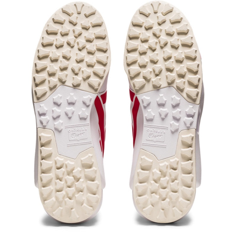 White / Red Women's Onitsuka Tiger Big Logo Trainer Sneakers Online India | O3H-9776