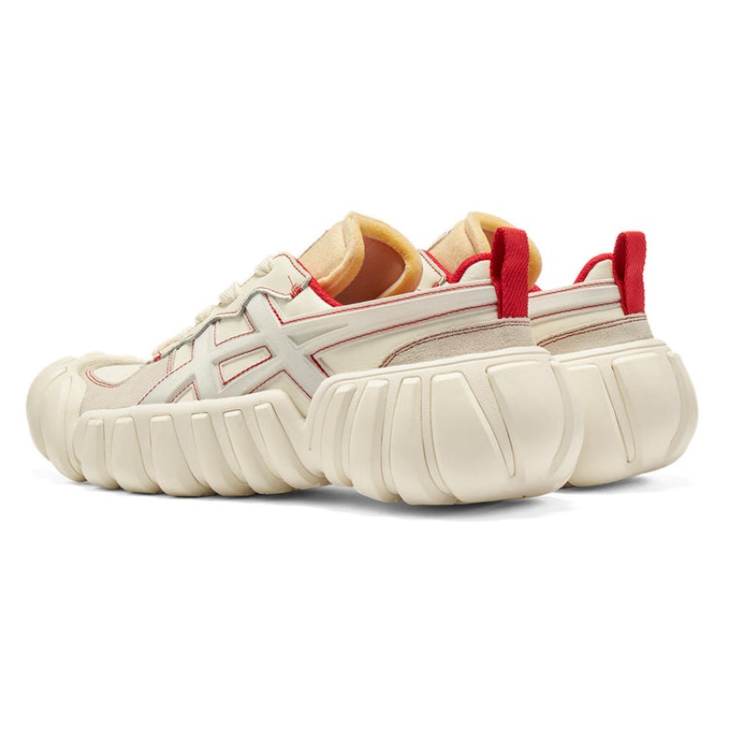 White / Red Women's Onitsuka Tiger Dentigre Ls Sneakers Online India | S5W-9746