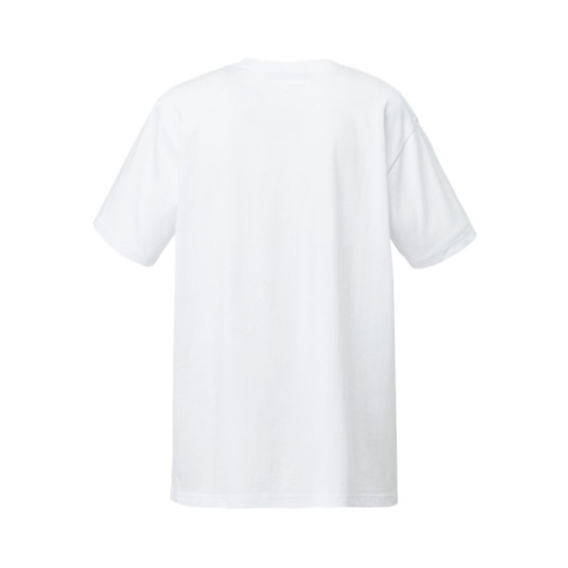 White / Red Women's Onitsuka Tiger Logo T Shirts Online India | A1Z-4186