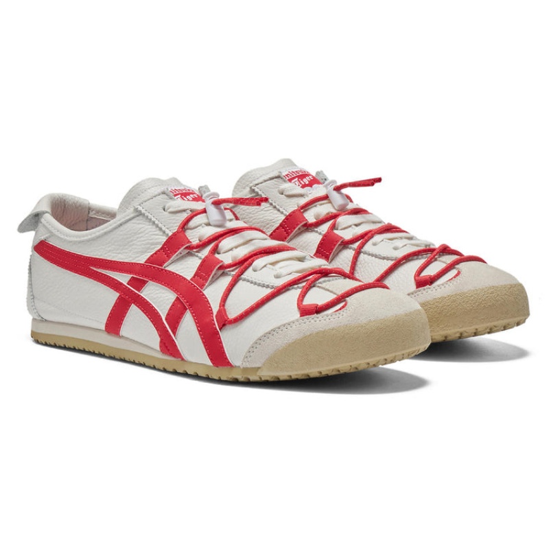 White / Red Women's Onitsuka Tiger Mexico 66 Online India | Y9Z-7772