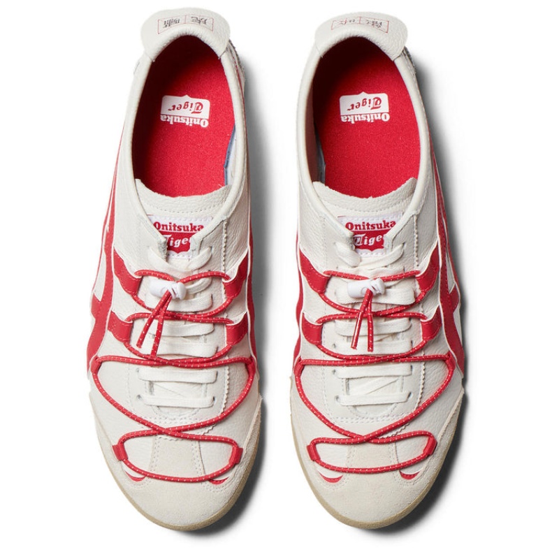 White / Red Women's Onitsuka Tiger Mexico 66 Online India | Y9Z-7772