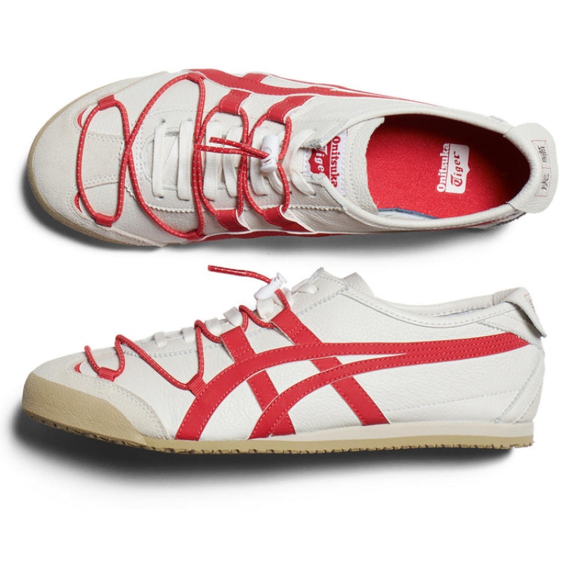 White / Red Women's Onitsuka Tiger Mexico 66 Online India | Y9Z-7772