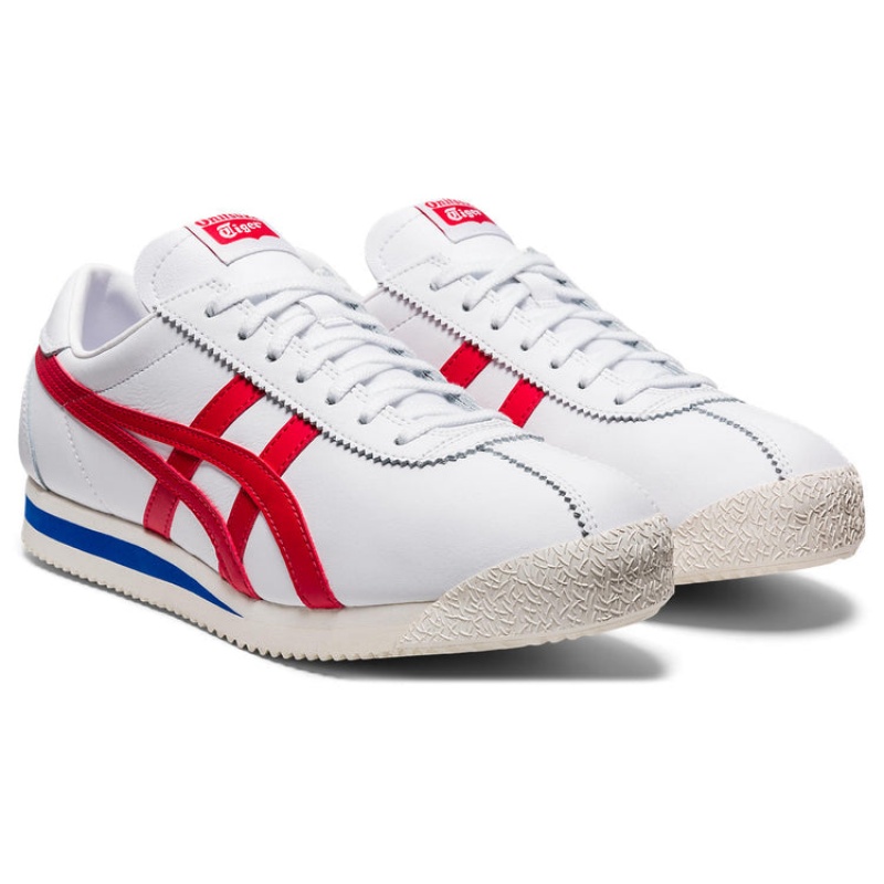 White / Red Women's Onitsuka Tiger Tiger Corsair Sneakers Online India | H6E-7831