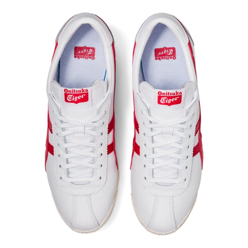 White / Red Women's Onitsuka Tiger Tiger Corsair Sneakers Online India | H6E-7831