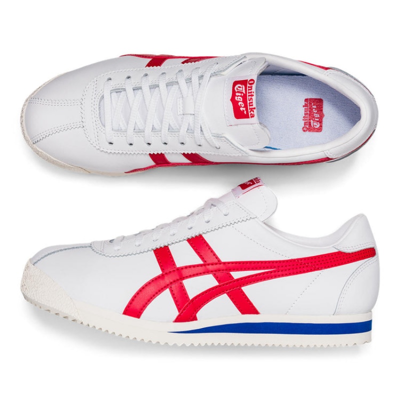 White / Red Women's Onitsuka Tiger Tiger Corsair Sneakers Online India | H6E-7831