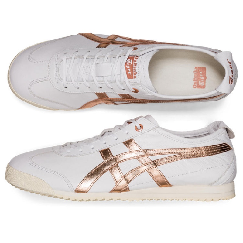 White / Rose Gold Men's Onitsuka Tiger Mexico 66 SD Online India | P0D-0597