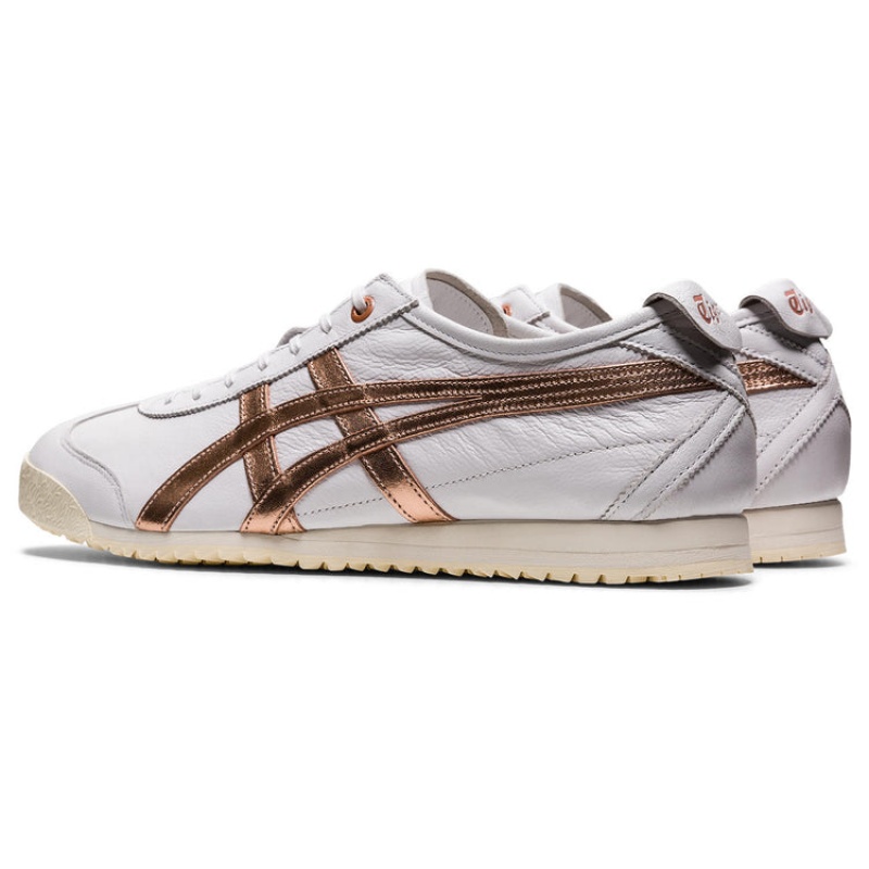 White / Rose Gold Women's Onitsuka Tiger Mexico 66 SD Online India | Q0R-4369