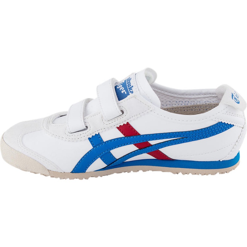 White / Royal Blue Kids' Onitsuka Tiger Baja Mexico 66 Online India | F1W-8894