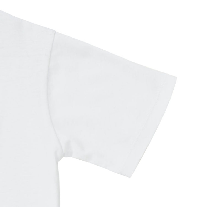 White / Silver Kids' Onitsuka Tiger Logo T Shirts Online India | O3E-1729