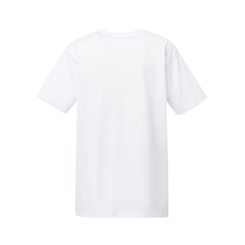 White / Silver Men's Onitsuka Tiger Logo T Shirts Online India | I8A-7761