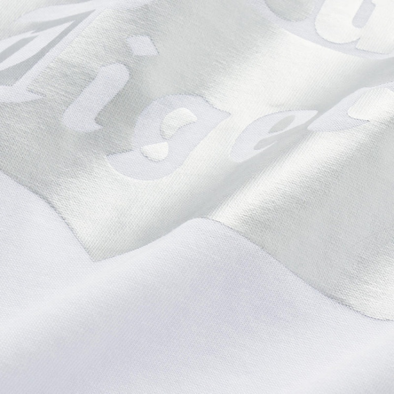 White / Silver Men's Onitsuka Tiger Logo T Shirts Online India | I8A-7761