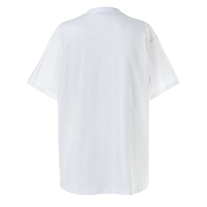 White / Silver Men's Onitsuka Tiger Logo T Shirts Online India | W5R-6970