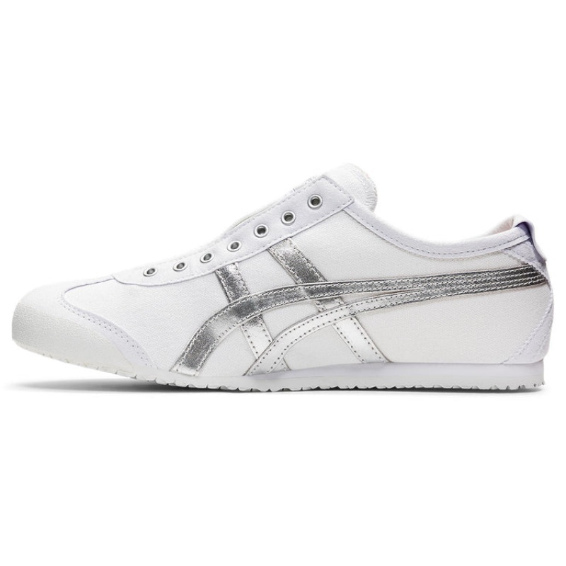 White / Silver Men's Onitsuka Tiger Mexico 66 Slip-on Online India | C9U-1933