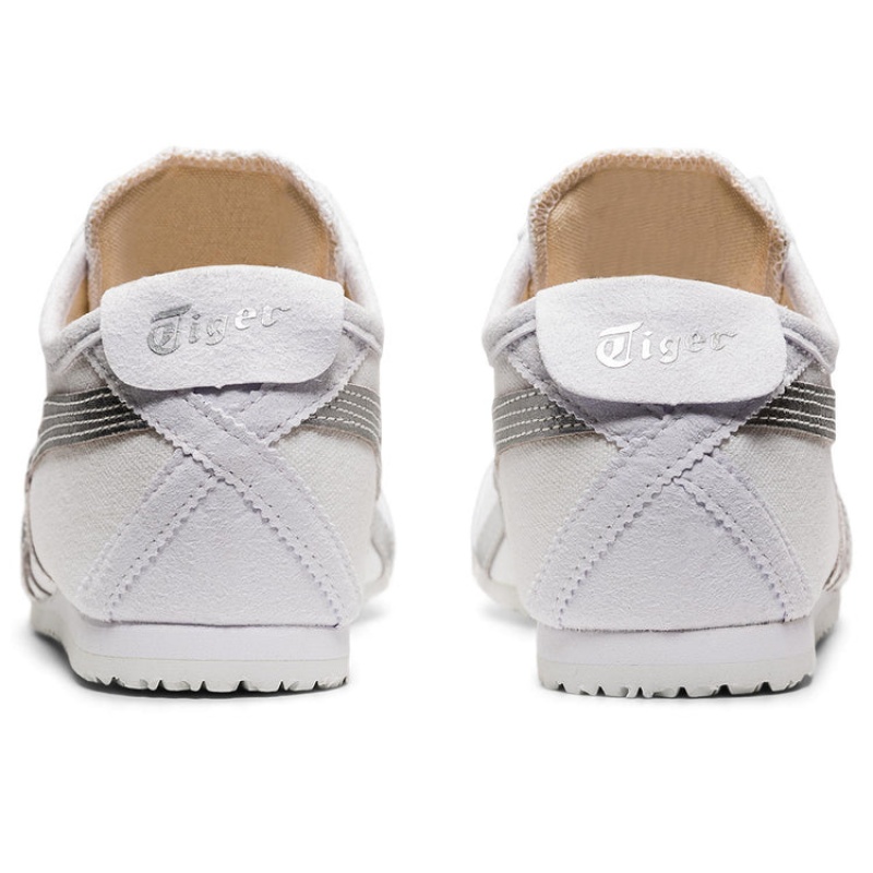 White / Silver Women's Onitsuka Tiger Mexico 66 Slip-on Online India | N2Y-4196