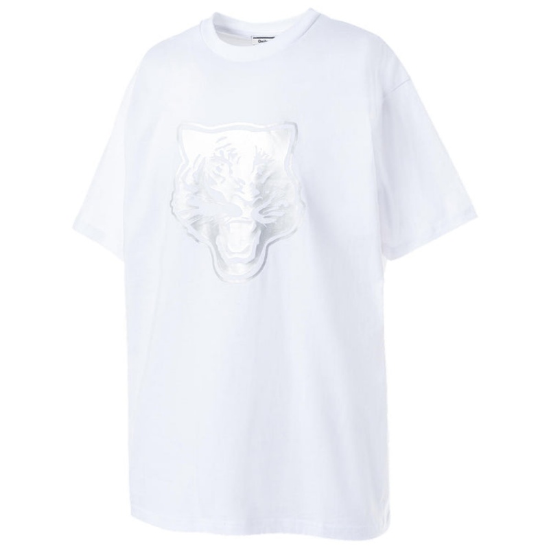 White / Silver Women's Onitsuka Tiger T Shirts Online India | A6N-5957