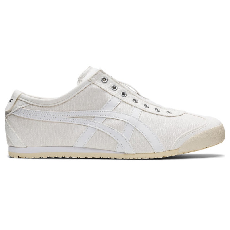 White / White Men\'s Onitsuka Tiger Mexico 66 Slip-on Online India | N6F-8256