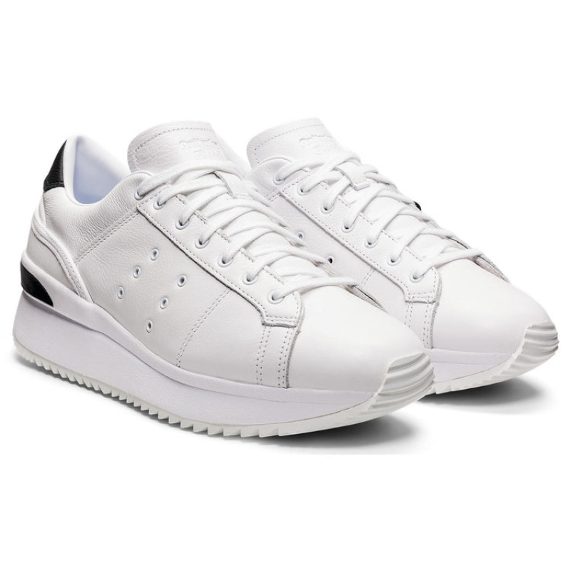 White / White Women's Onitsuka Tiger Lawnship Pf Sneakers Online India | P6N-3196