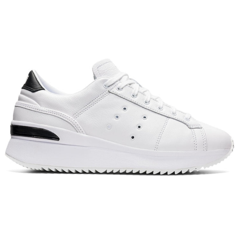 White / White Women\'s Onitsuka Tiger Lawnship Pf Sneakers Online India | P6N-3196