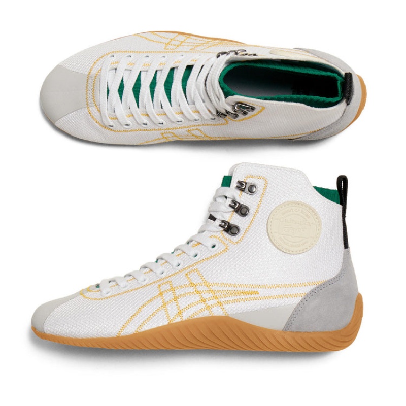 White / Yellow Women's Onitsuka Tiger Sclaw Mt Sneakers Online India | D2Z-9671