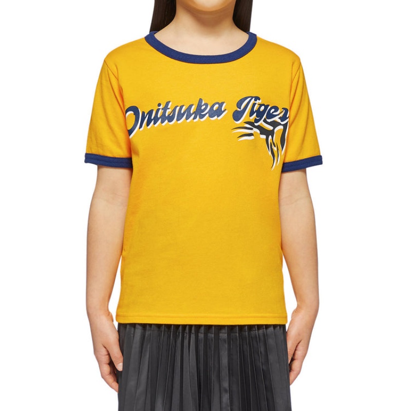 Yellow Kids' Onitsuka Tiger Graphic T Shirts Online India | I3E-3910