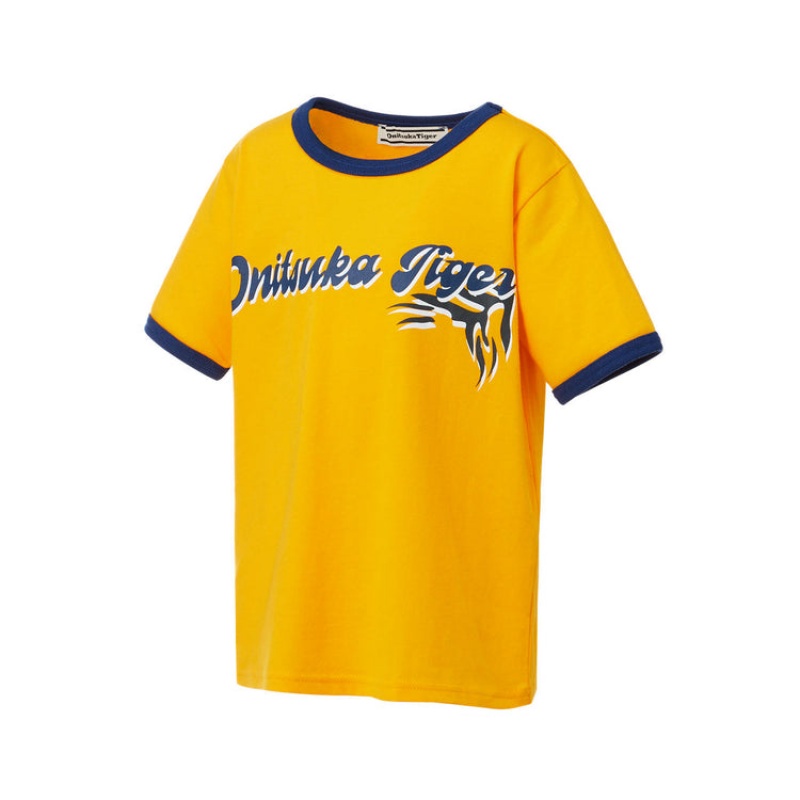 Yellow Kids' Onitsuka Tiger Graphic T Shirts Online India | I3E-3910