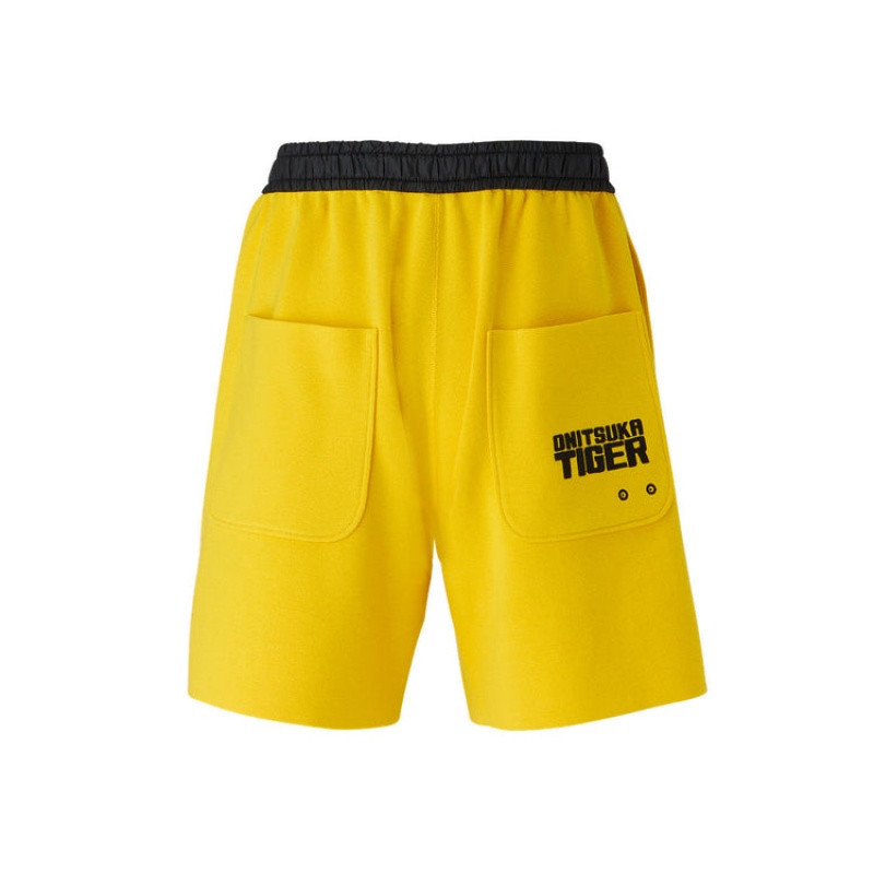 Yellow Men's Onitsuka Tiger Knit Shorts Online India | B5Z-1972