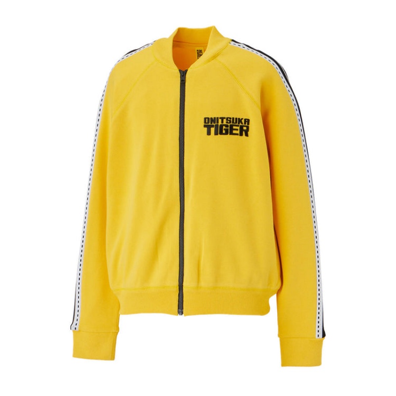 Yellow Men's Onitsuka Tiger Knitted Zip Up Tops Online India | V6N-5372