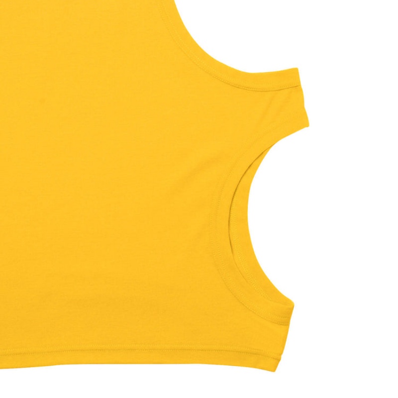 Yellow Women's Onitsuka Tiger 2 Way Tank Top Online India | Z1V-7315