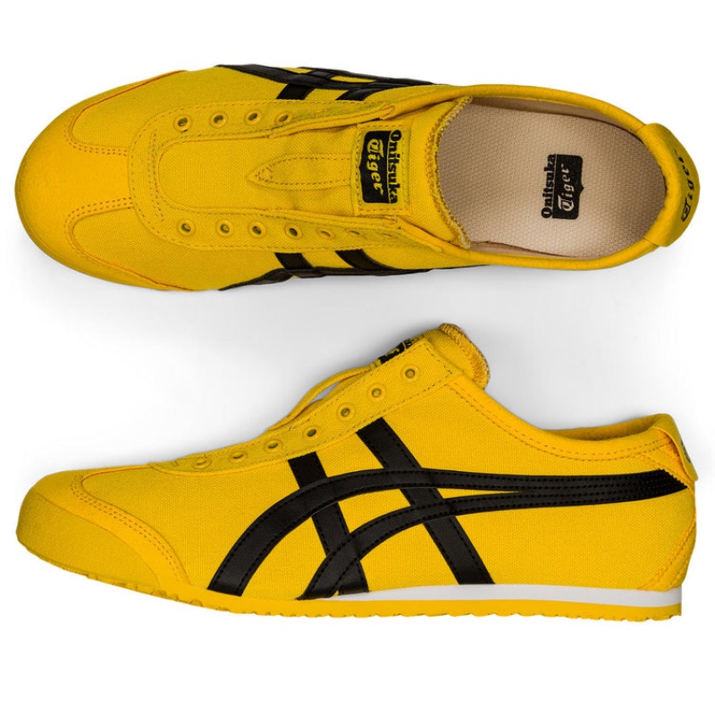 Yellow / Black Men's Onitsuka Tiger Mexico 66 Slip-on Online India | Q0G-4015