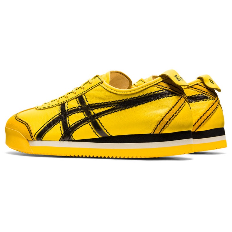 Yellow / Black Men's Onitsuka Tiger Pf Mexico 66 SD Online India | D3J-3892