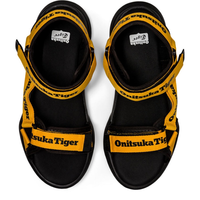 Yellow / Black Women's Onitsuka Tiger Ohbori Strap Sneakers Online India | B5W-7574